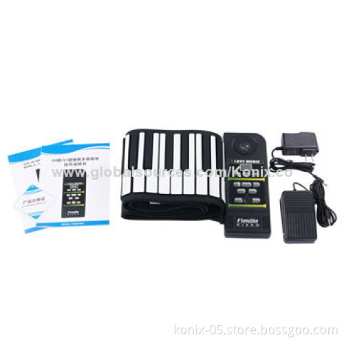 Buy Toys Mini Electronic, Roll Up Pianos 88 Keys with Silicone Keyboard from China